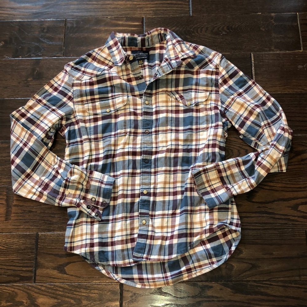 Lucky Brand Saturday stretch plaid
Flannel shirt size medium - Picture 2 of 8